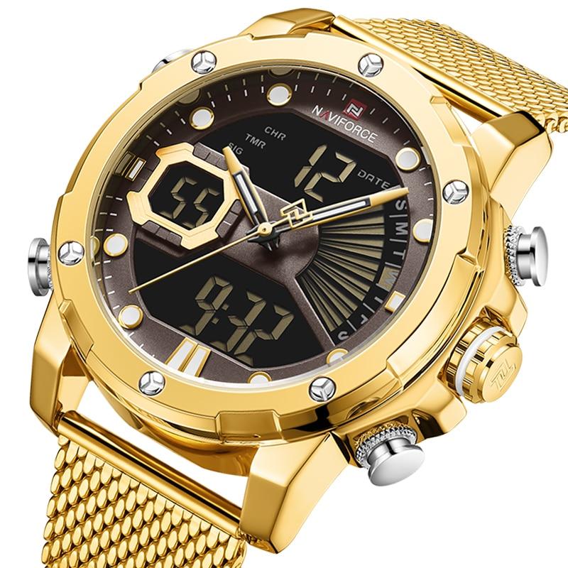 Luxury Gold Digital Wristwatch